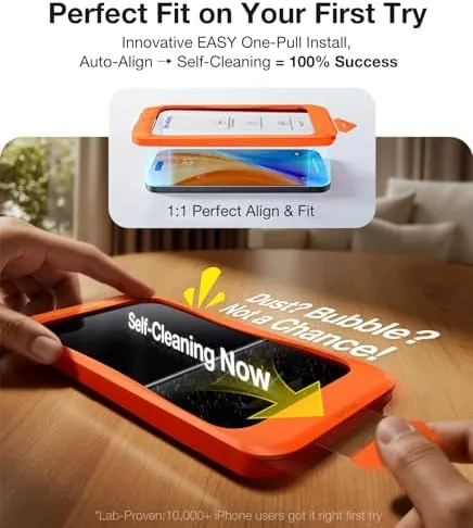 The UltraGlass Top 9H+ Glass for iPhone 16 Pro Screen Protector compared in context