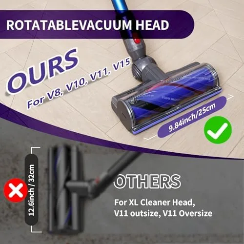 Pet hair and thread being lifted from a thin carpet with the anti-tangle head