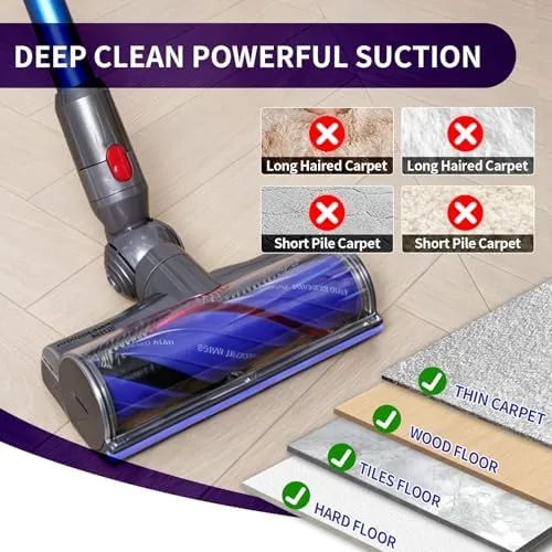 The Upgrade head compared side by side with a Dyson factory brush head