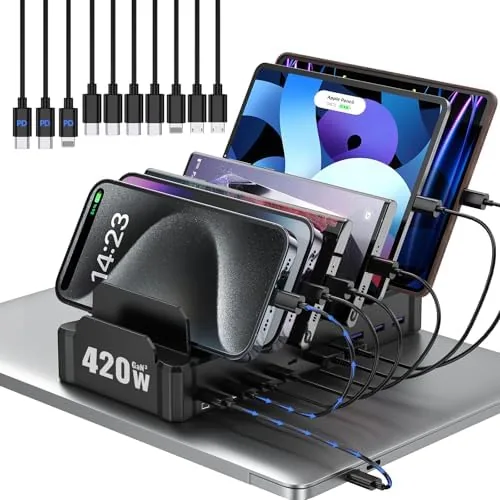Overview of the Zobirez 420W 10-Port Fast USB Charging Station for Multiple Devices