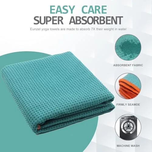 The Eunzel Hot Yoga Towel - Microfiber Non Slip Yoga Mat compared in context