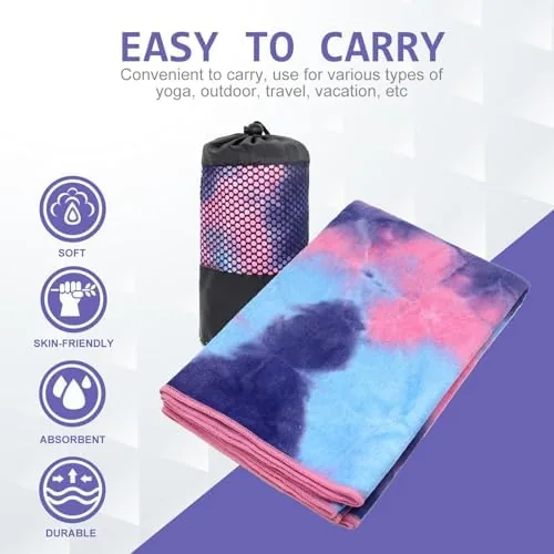 The Eunzel Hot Yoga Towel - Microfiber Non Slip Yoga Mat in real use