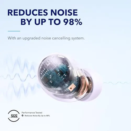 Close look at the Soundcore by Anker Space A40 Adaptive Active Noise Cancelling Earbuds build quality