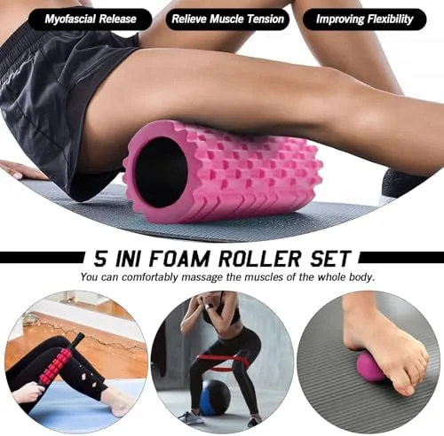 The 5 in 1 Foam Roller Set High Density Patented Foam compared in context