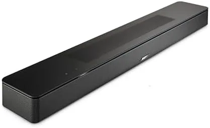 Bose Smart Dolby Atmos soundbar sitting below a television