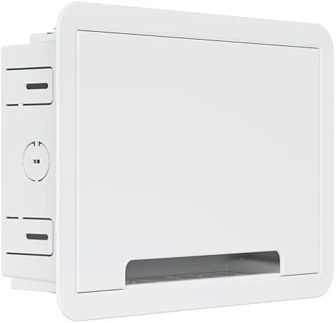 Overview of the ECHOGEAR 9" in-Wall Media Box - Recessed Outlet & Network