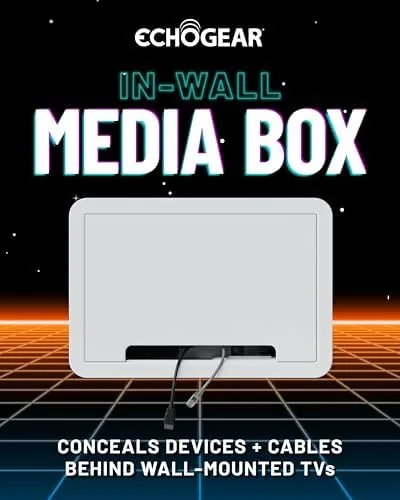 Close look at the ECHOGEAR 9" in-Wall Media Box - Recessed Outlet & Network build quality
