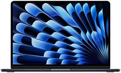 The MacBook Air M3 in Midnight closed on a desk