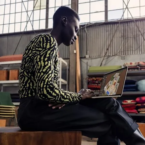 The MacBook Air being used on a café table during the review period