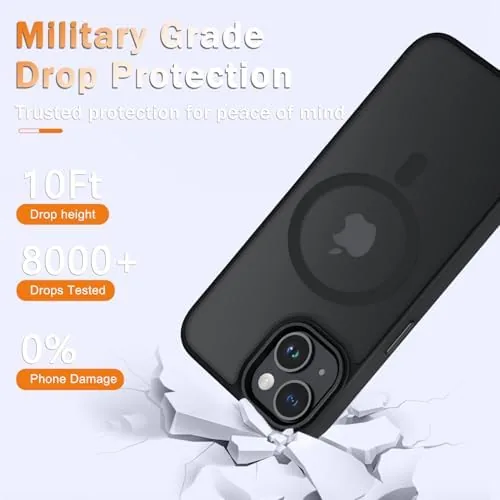 Close look at the YENAPOON for iPhone 14 Case, iPhone 13 Case, Matte Magnetic build quality