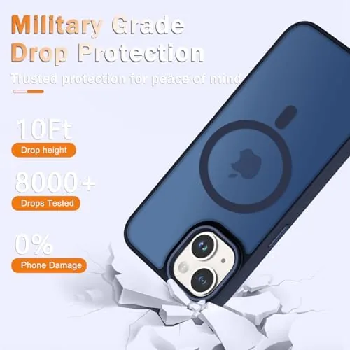 Close look at the YENAPOON for iPhone 14 Case, iPhone 13 Case, Matte Magnetic build quality