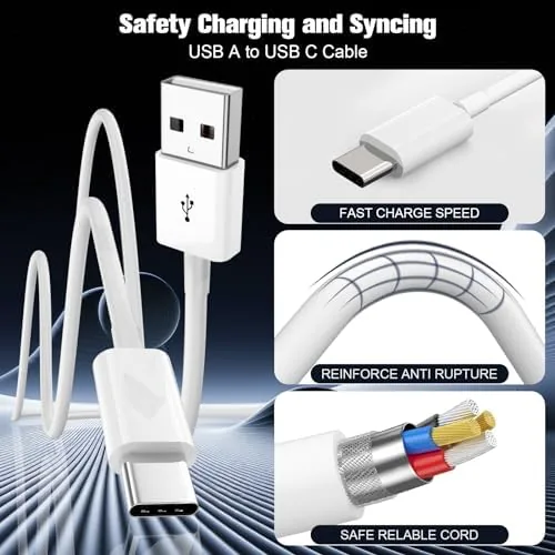 The cable compared with an Apple OEM cable and a USB-C to USB-C cable