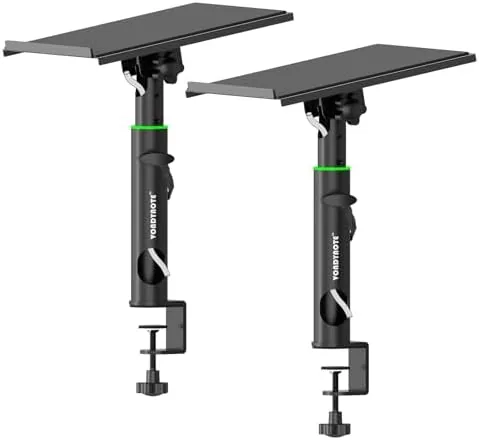 Vondynote Pair of Desktop Clamp Speaker Stands 12°Tilt, Cable Management | Heavy Duty Studio Review: Tested and Rated