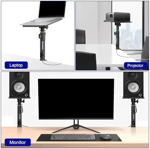 Testing the Vondynote Pair of Desktop Clamp Speaker Stands 12°Tilt, Cable Management over two weeks