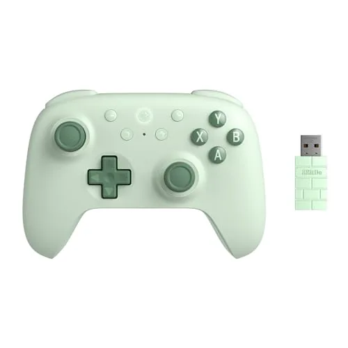 The 8Bitdo Ultimate 2C wireless controller in green viewed from the top