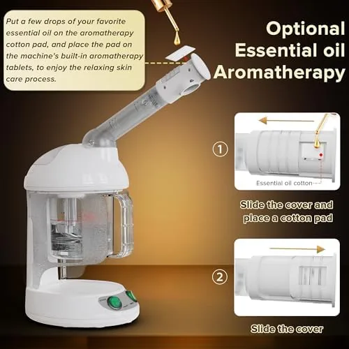 The Easy to Clean Facial Steamer, Portable Nano Ionic Face Steamer in real use