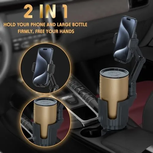 The long arm of the bokilino mount positioned toward the driver seat