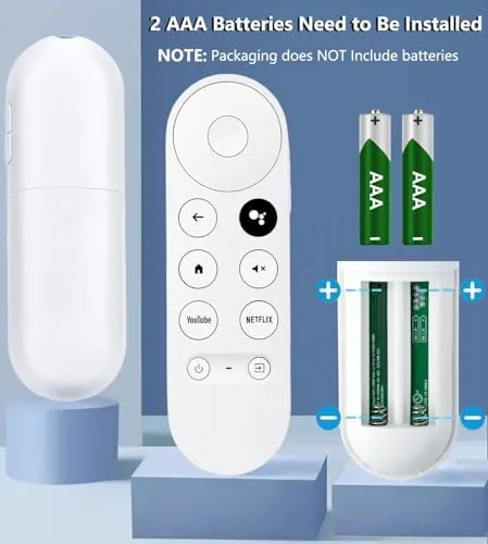 Another view of the Upgrade Voice Remote for Google Chromecast 4k Snow TV, G9N9N