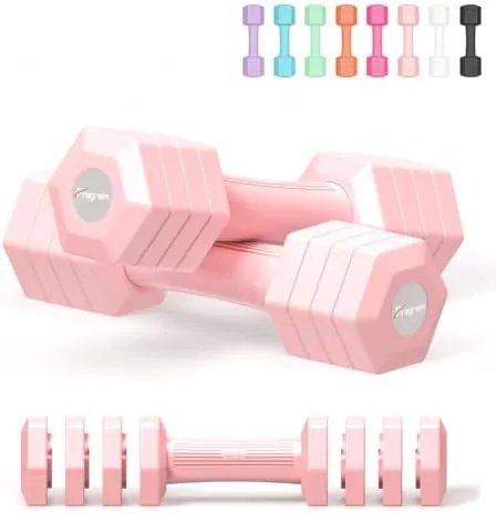 Adjustable Dumbbells Set, 4 in 1 Hand Weights Set for Women Men 10 LB/ Review: Tested and Rated
