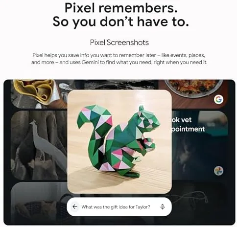 The Pixel 9 Pro screen showing the Gemini assistant in use