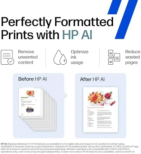The HP Envy 6155e Wireless All-in-One Color Inkjet Printer, Portobello, Print in real use