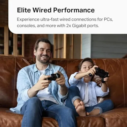 A family streaming video in a living room while another person works in an office upstairs