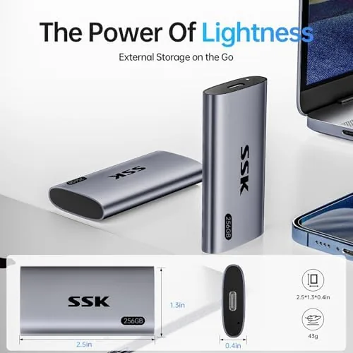 Testing the SSK 256GB Portable SSD External Hard Drive Solid State Drive over two weeks