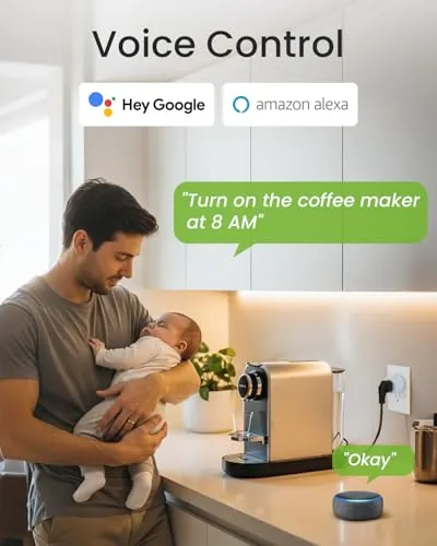 Another view of the GHome Smart 5G 15A WiFi Smart Plug Compatible with Alexa