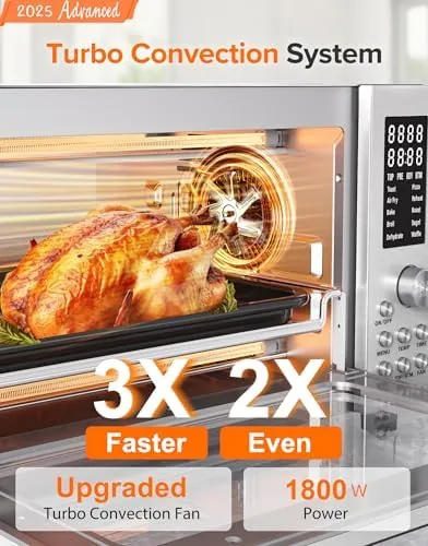 Close look at the Nuwave Bravo Pro Smart Air Fryer Toaster Oven Countertop Combo build quality