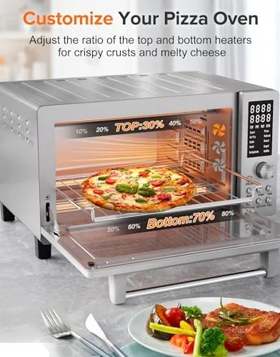 Another view of the Nuwave Bravo Pro Smart Air Fryer Toaster Oven Countertop Combo