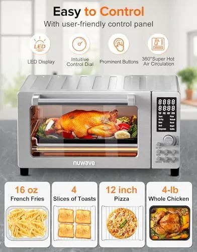 The Nuwave Bravo Pro Smart Air Fryer Toaster Oven Countertop Combo compared in context