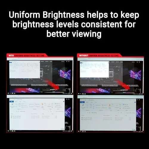 A side by side comparison showing a dark scene on the QD-OLED and an IPS monitor