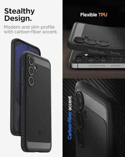 The Spigen S24 FE case edges and lip above the camera
