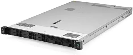 Rear view of the DL360 Gen10 showing the management and network ports