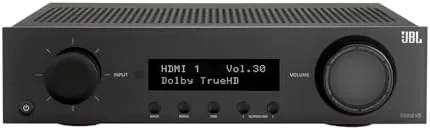 Detail shot of the JBL MA510 5.2 Channel (75 Watt x 5) 8K AV Receiver (Black) features