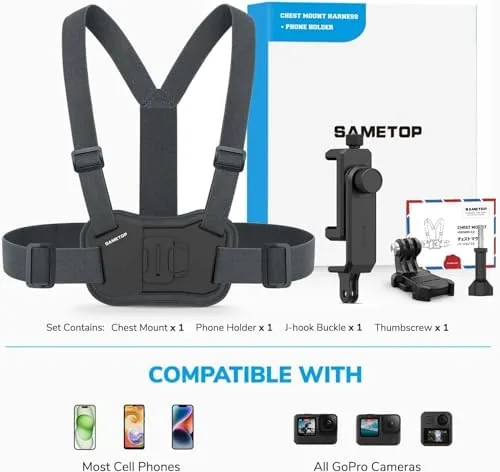 Another view of the Phone Chest Mount Harness Holder Cell Phone Strap for iPhone
