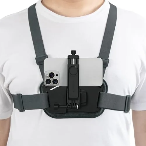 The Phone Chest Mount Harness Holder Cell Phone Strap for iPhone compared in context