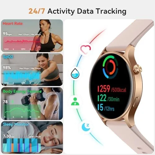 Watch face showing heart rate and blood oxygen readings