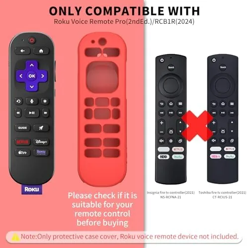 Close look at the Roku Voice Remote Pro Case, 2-Pack - Anti-Slip, Shockproof, Glow-in-the-Dark Lanyard build quality