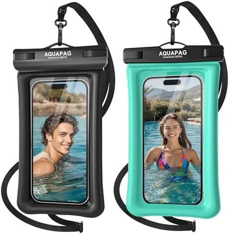 Overview of the NEPHI IP68 Waterproof Phone Pouch 2 Pack-Up to 7.0"，Adjustable Neck