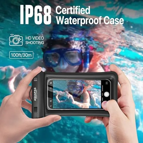 Another view of the NEPHI IP68 Waterproof Phone Pouch 2 Pack-Up to 7.0"，Adjustable Neck