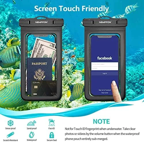 The Waterproof Cell Phone Pouch : 4 Pack Float Clear Cell compared in context
