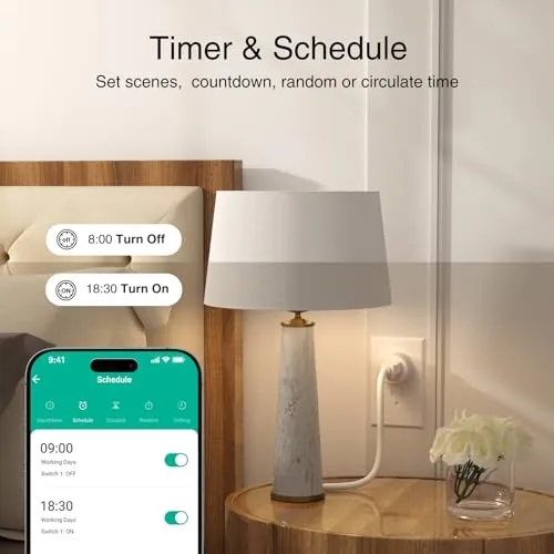 Smart plug controlling a fan in a bedroom
