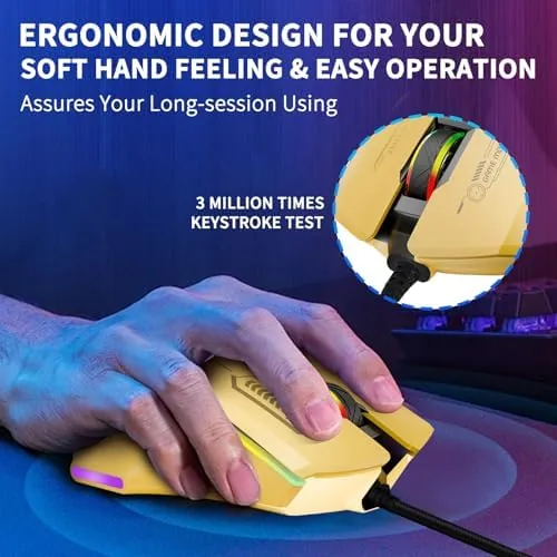 Wired gaming mouse next to a premium wireless gaming mouse