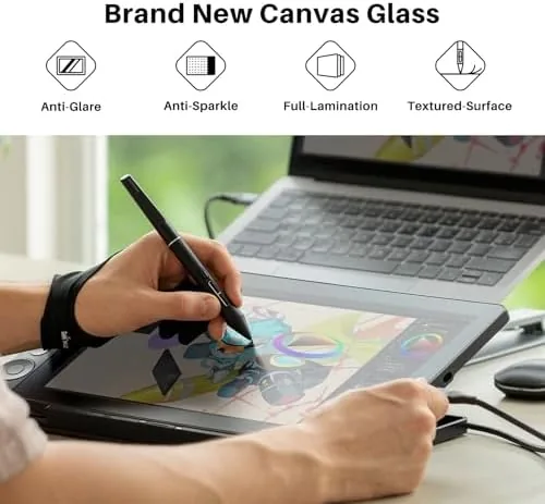 Close look at the HUION Kamvas 13 (Gen 3) Drawing Tablet with Screen, Dual build quality