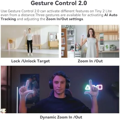 The OBSBOT Tiny 2 Lite 4K PTZ Webcam AI-Tracking, W Mini compared in context