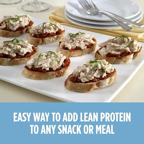 Tuna salad and crackers made with the albacore pouch