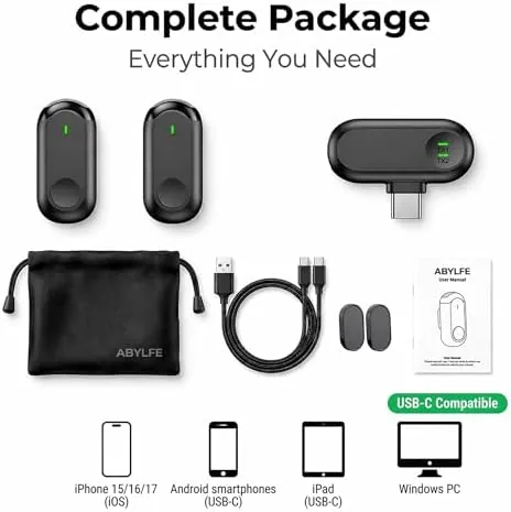 Testing the Wireless Mini Microphone for iPhone Android,Mini Mic for Video Recording,Plug over two weeks
