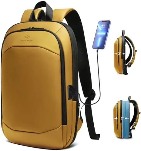 Overview of the hk Business Backpack for Men,Slim & Expandable Backpack for 17