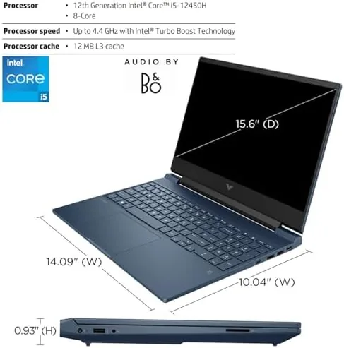 The HP Victus 15.6 i5 Gaming Laptop, 15.6" FHD 1920*1080 144Hz in real use